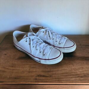 White Converse Chuck Taylor All Star Low Women's 9.5 Men's 7.5